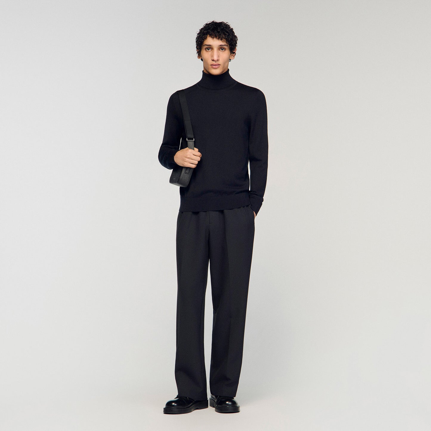 Roll neck wool sweater