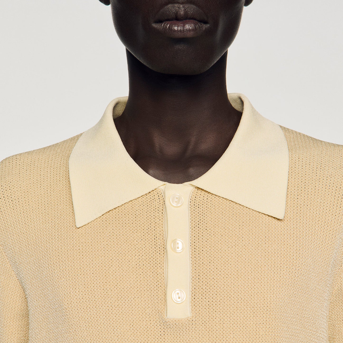 Two-tone polo shirt