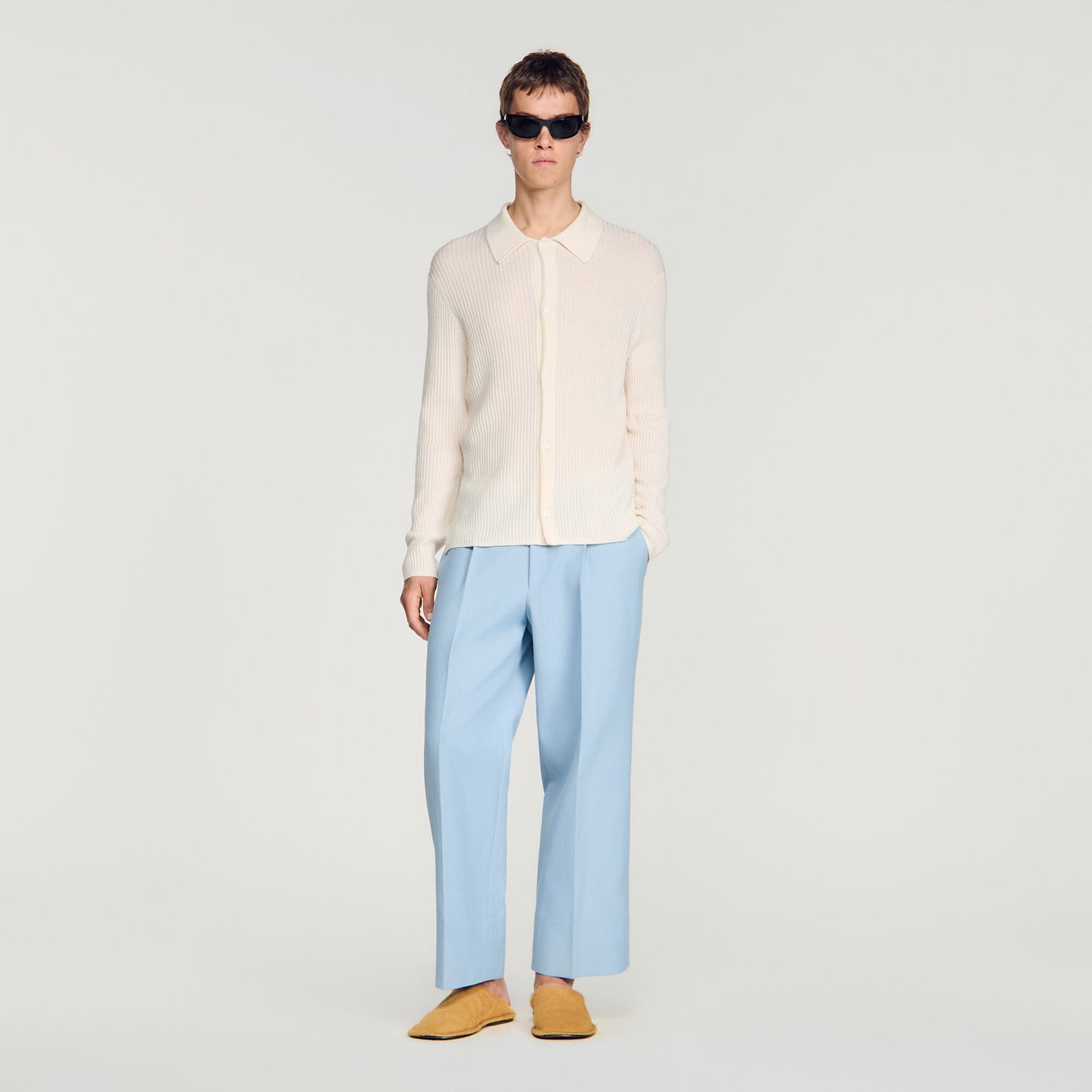 Rib knit shirt