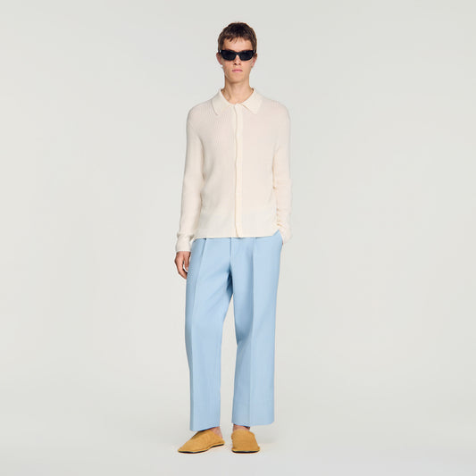 Rib knit shirt