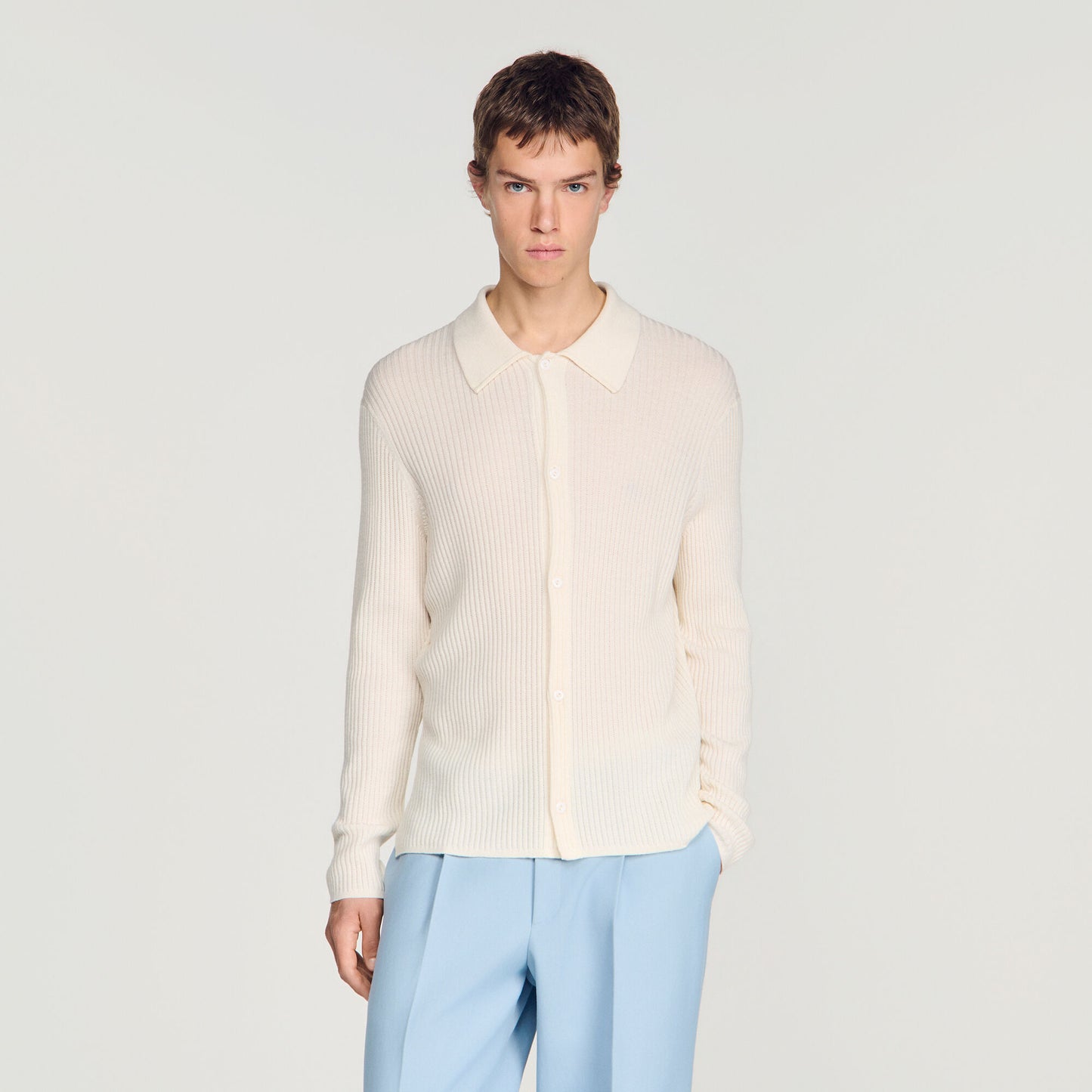Rib knit shirt