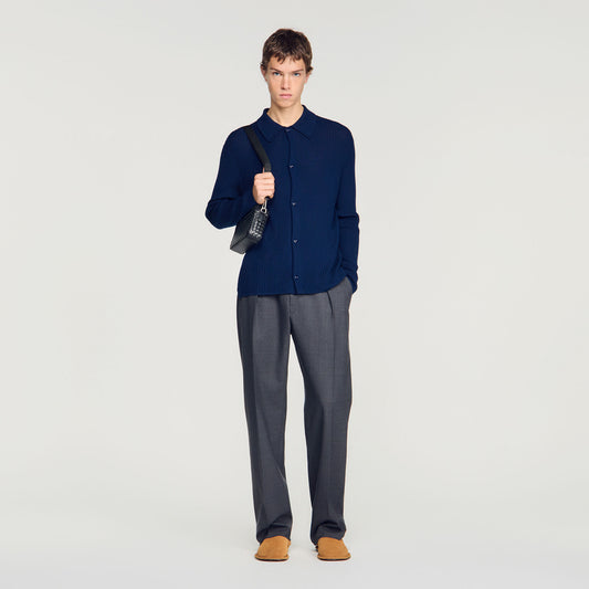 Rib knit shirt