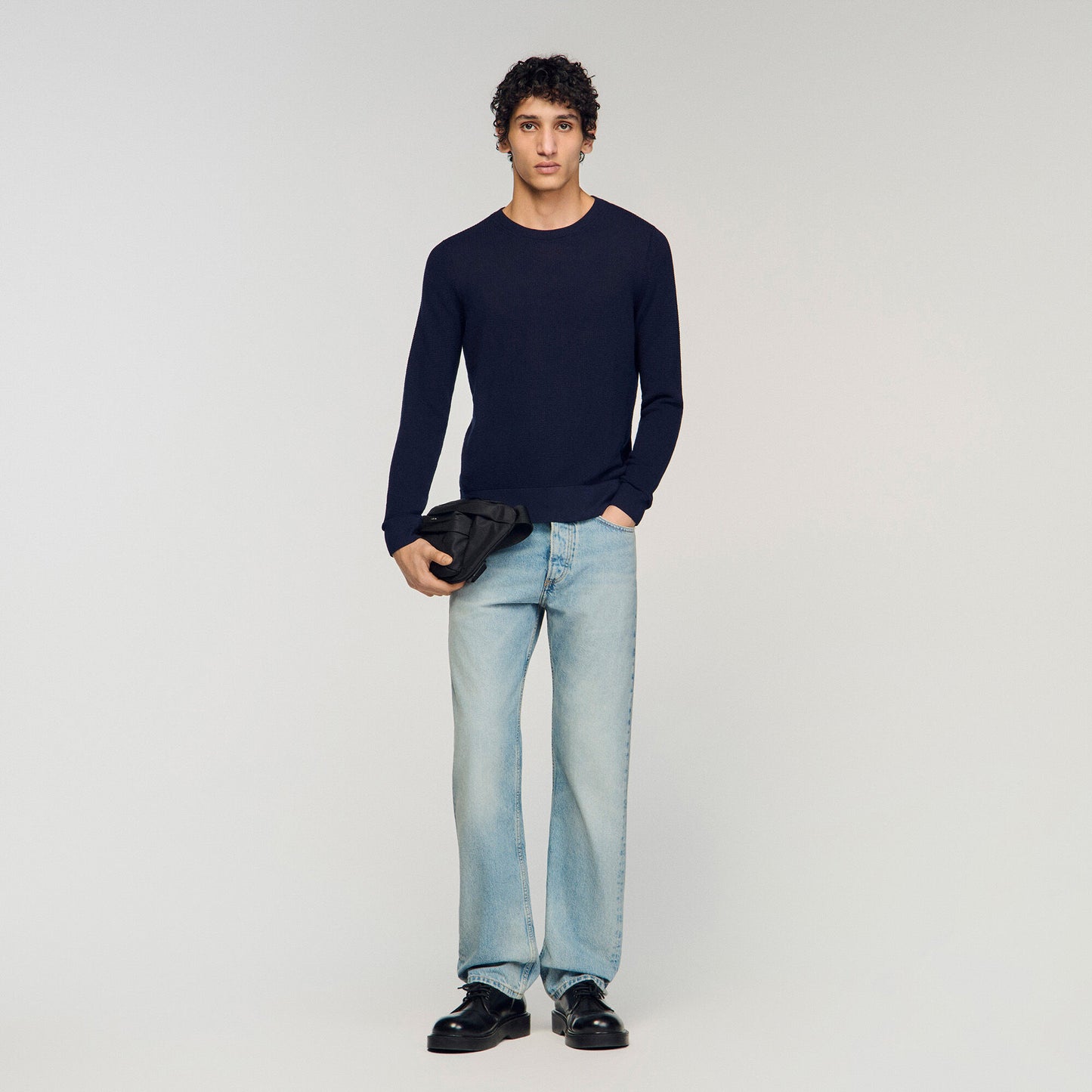 Textured knit jumper