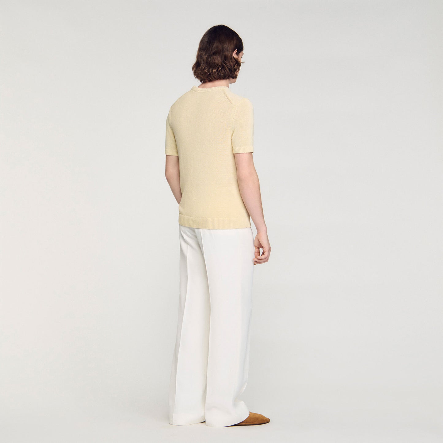 Fine knit T-shirt