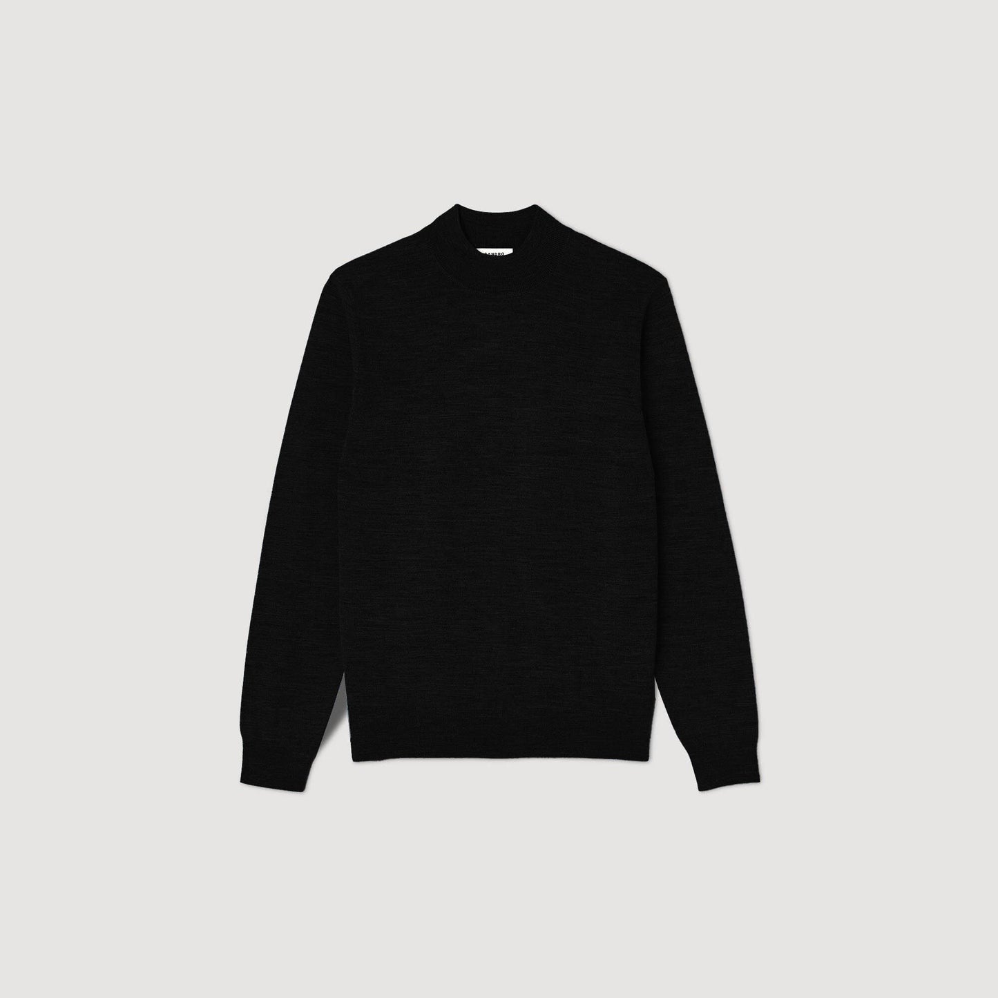 Wool jumper with a high collar