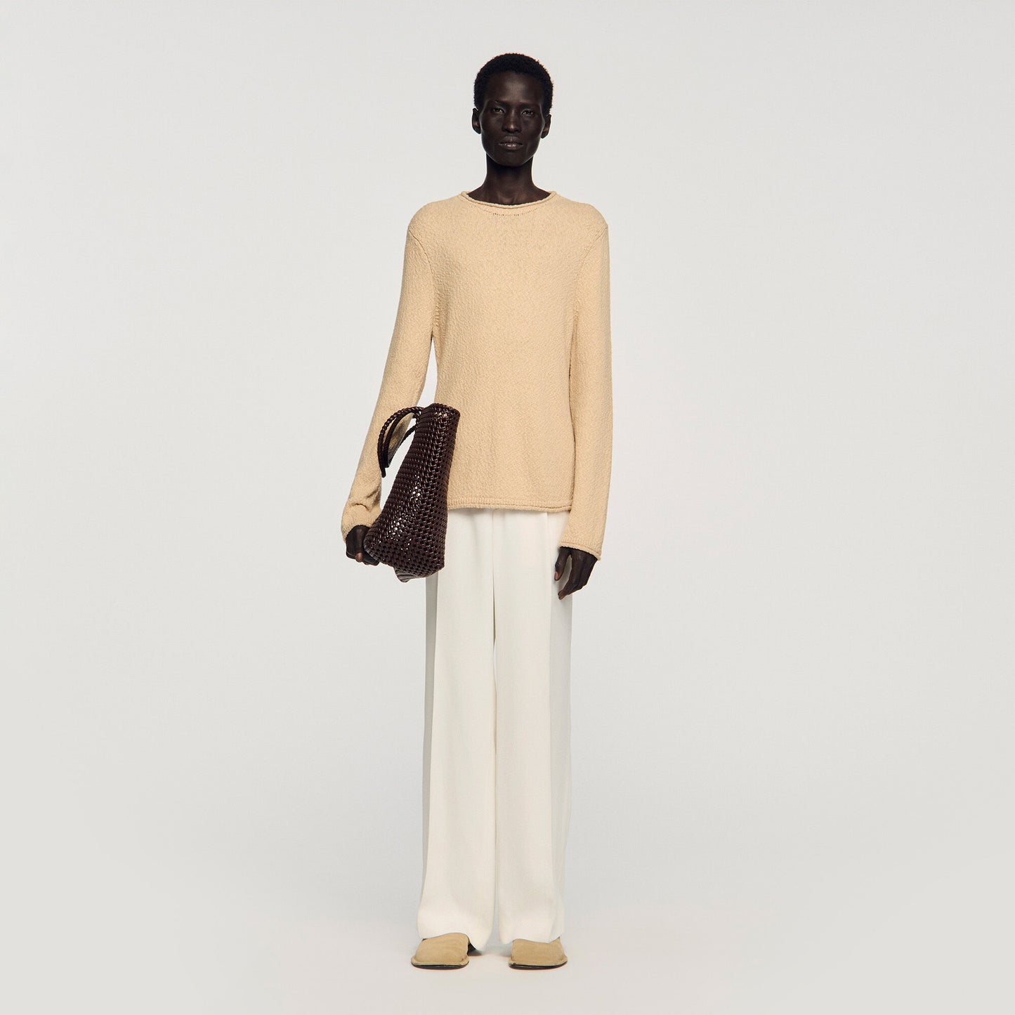 Boucl¨¦ cotton jumper