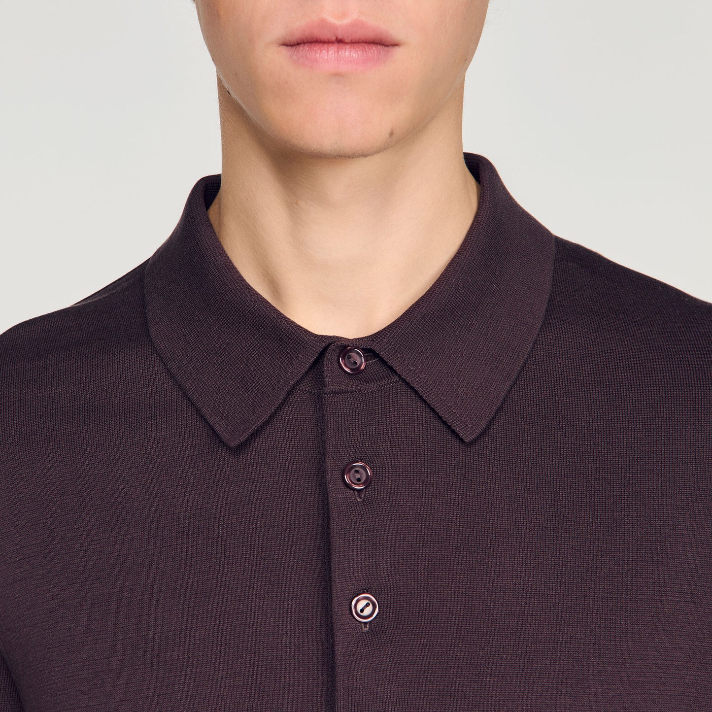 Cotton and silk polo shirt