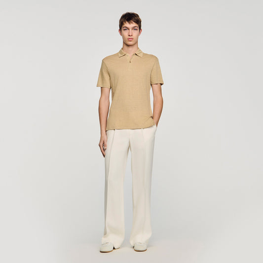 Linen polo shirt