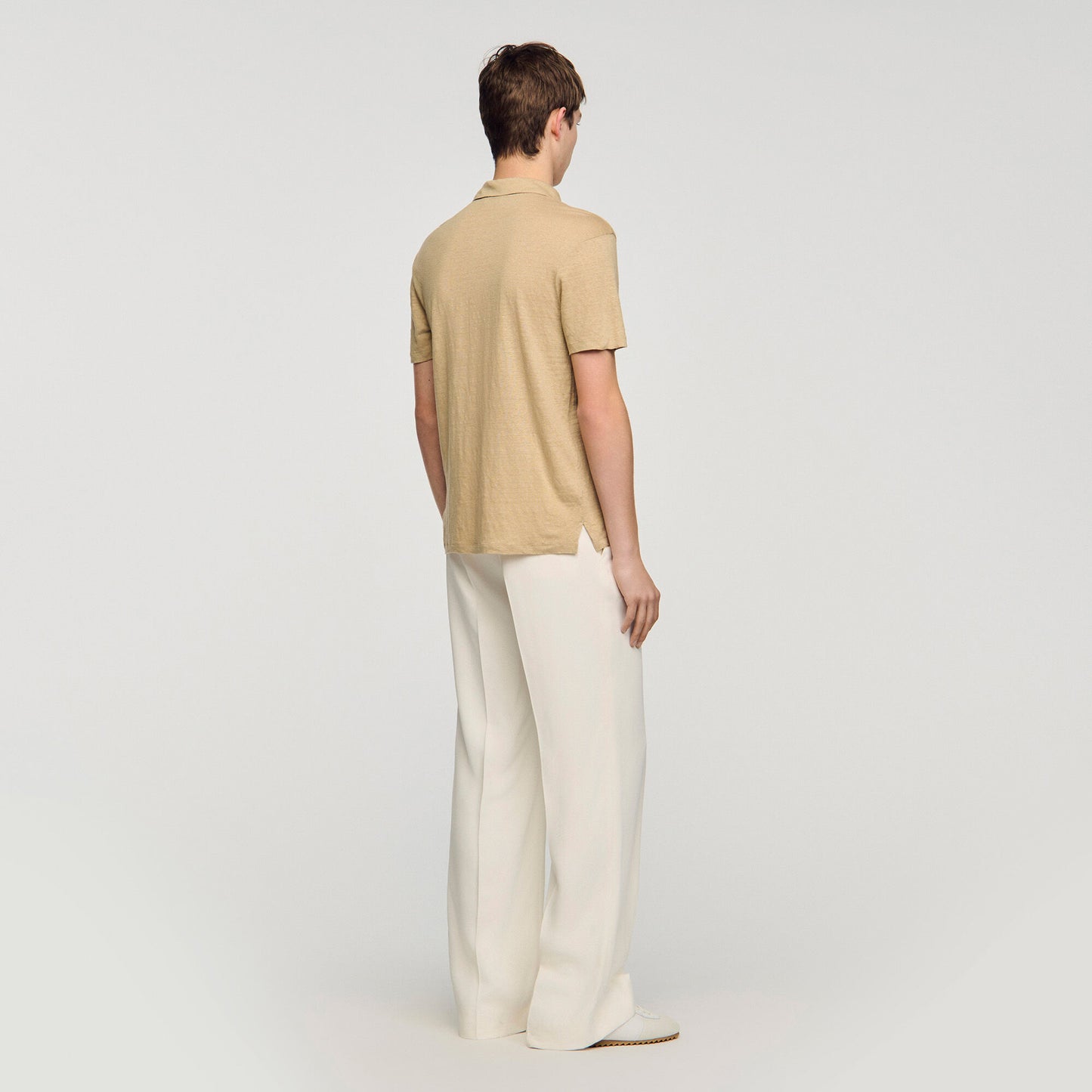 Linen polo shirt