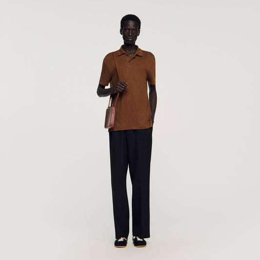 Linen polo shirt