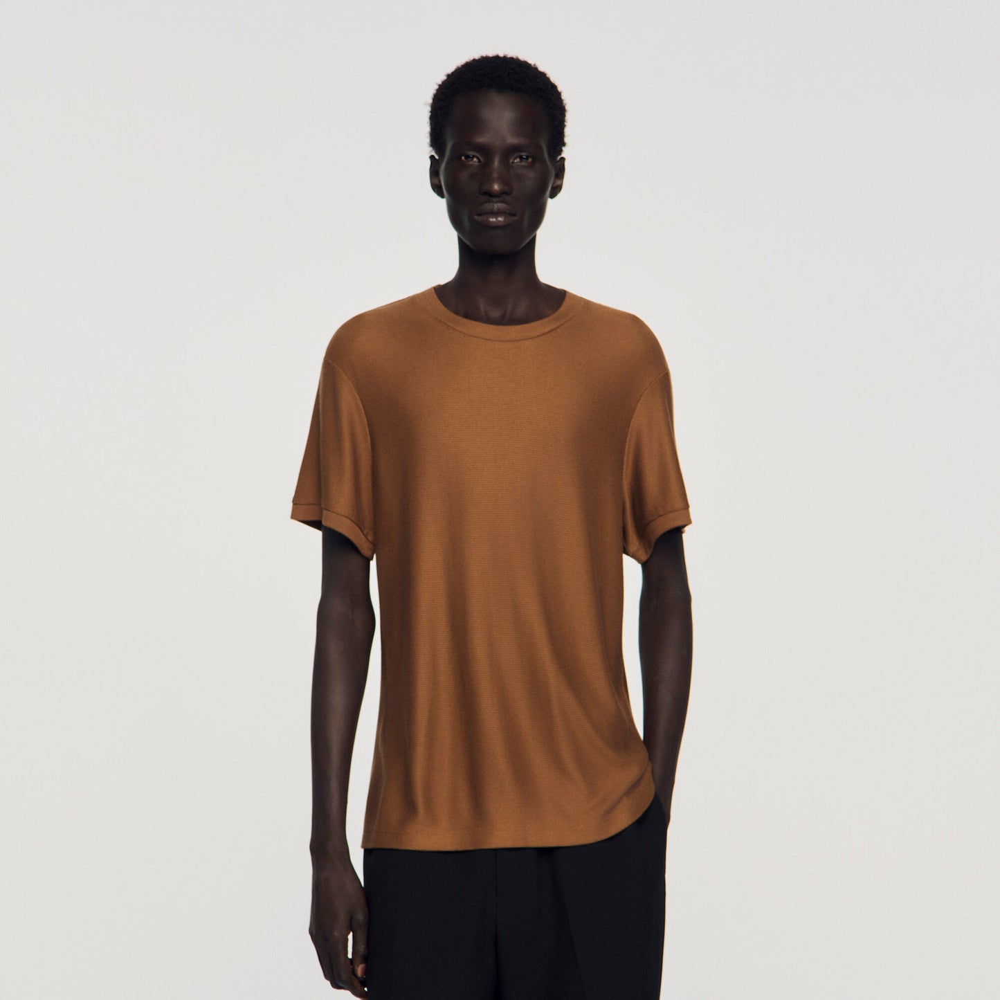 Piqu¨¦-effect T-shirt