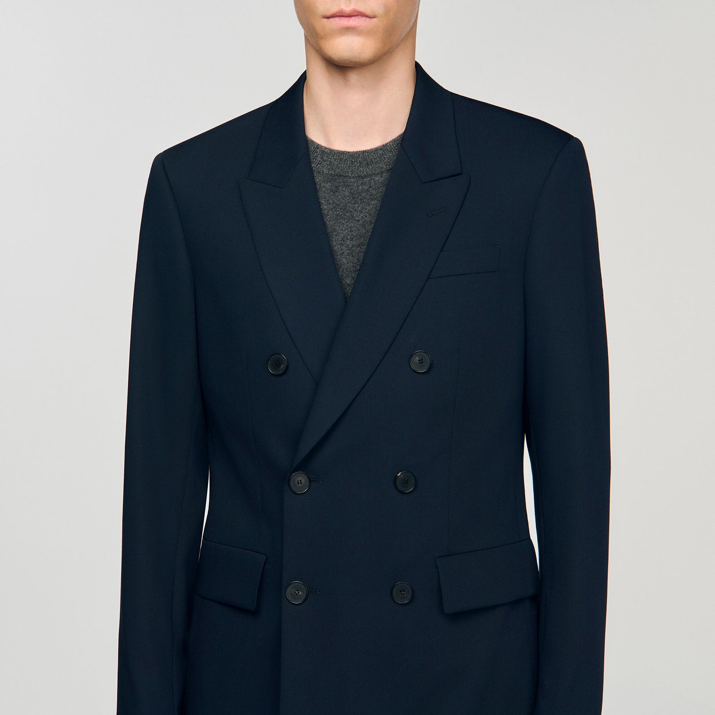 Double-breasted suit jacket
