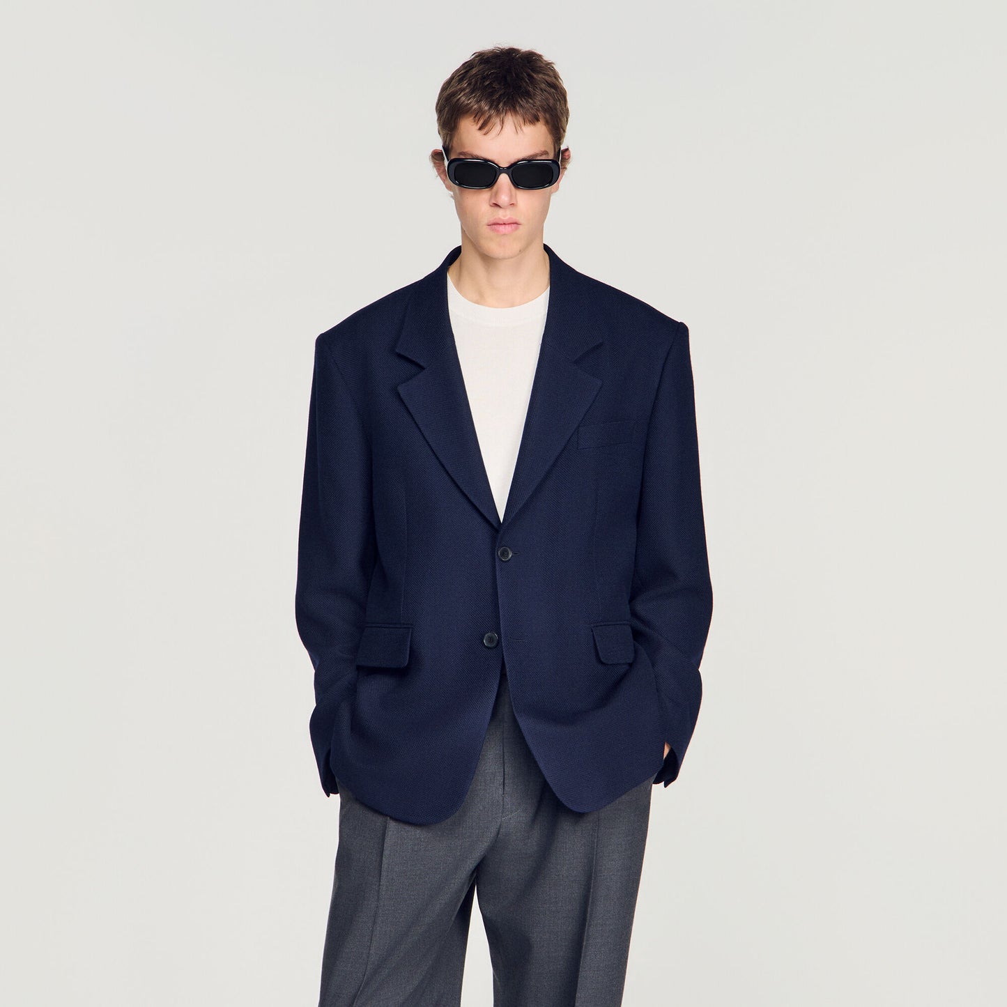 Oversized virgin wool jacket