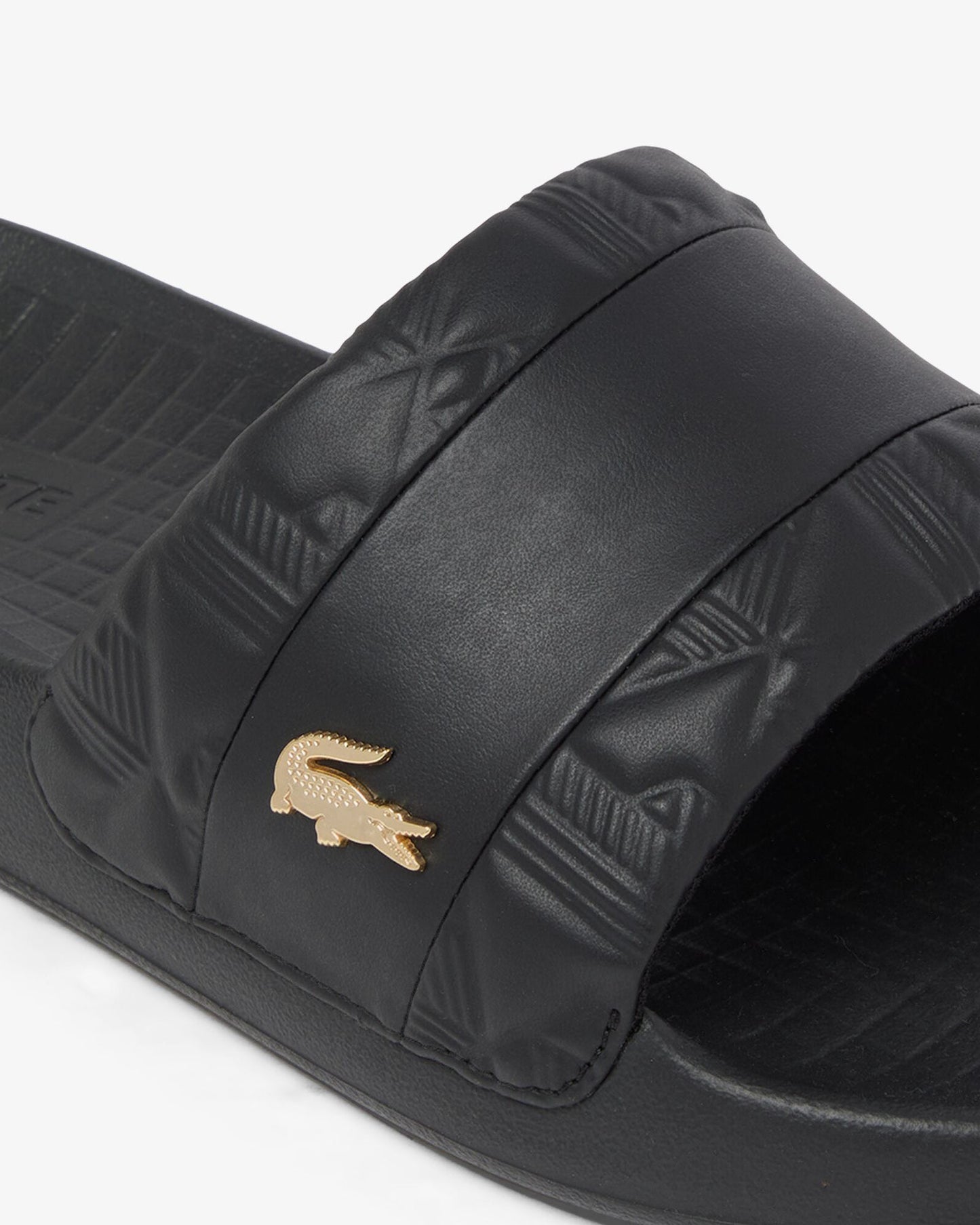 Serve Hybrid Monogram Slides - Black/Gold 1V7