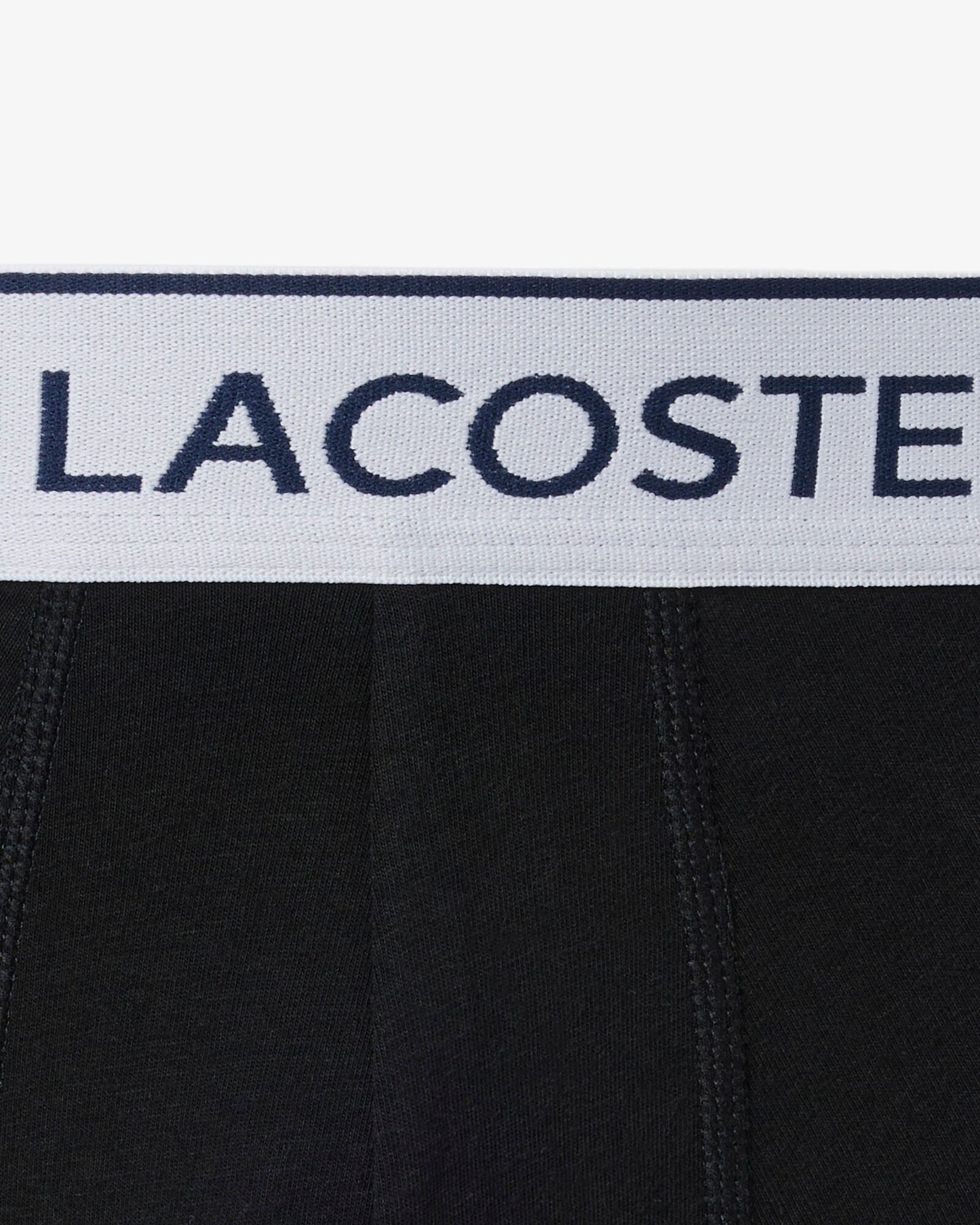 3-Pack Contrast Stripe Stretch Cotton Mens Trunks - Black 031