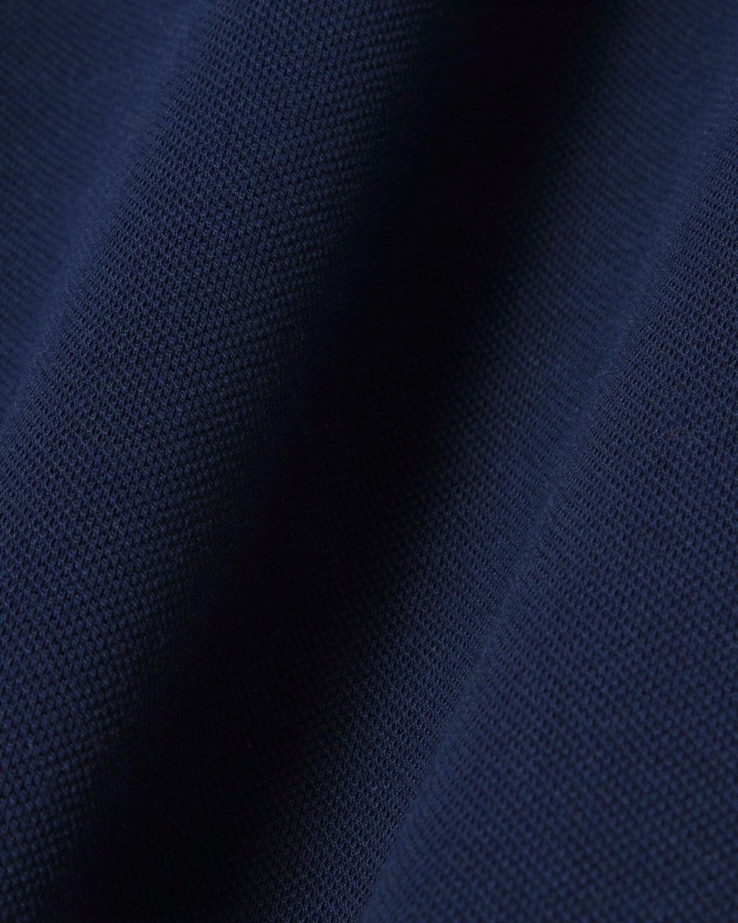 Relaxed Fit Short Sleeved Mens Piqué Shirt - Navy Blue 166