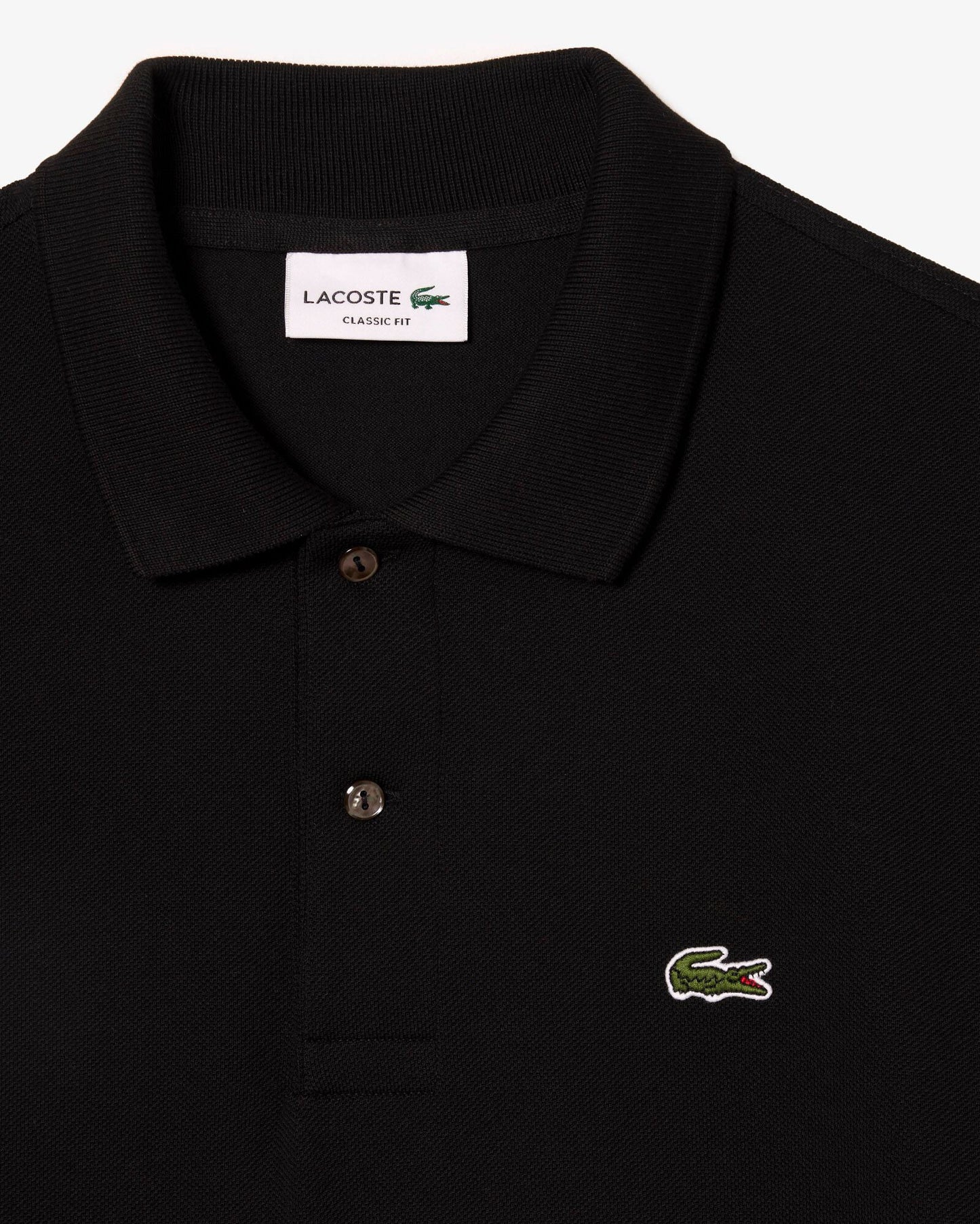 Original L.12.12 Mens Long Sleeve Cotton Polo Shirt - Black 031
