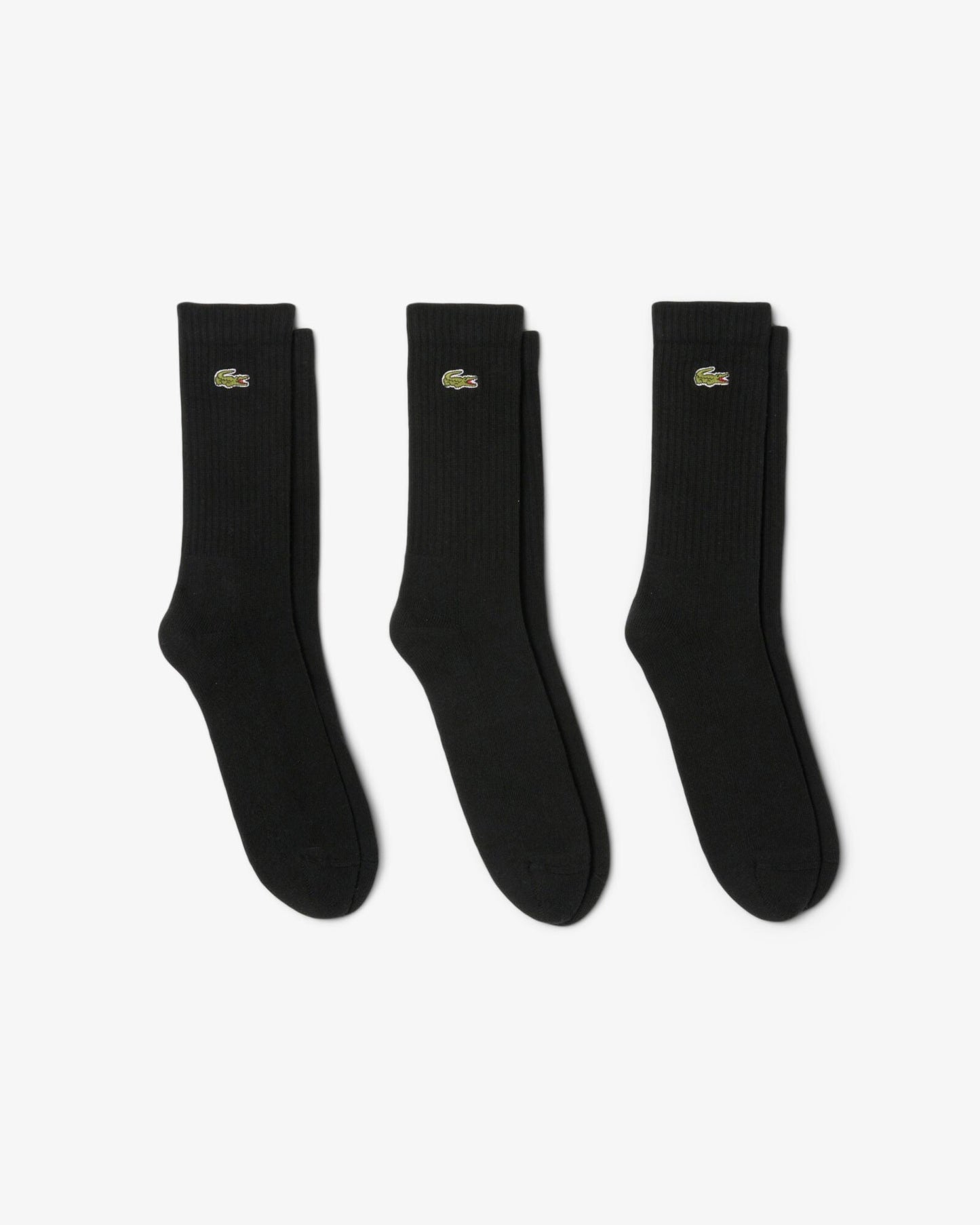 3 Pack Sport Mens High Cut Socks - Black/Black-Black 8VM