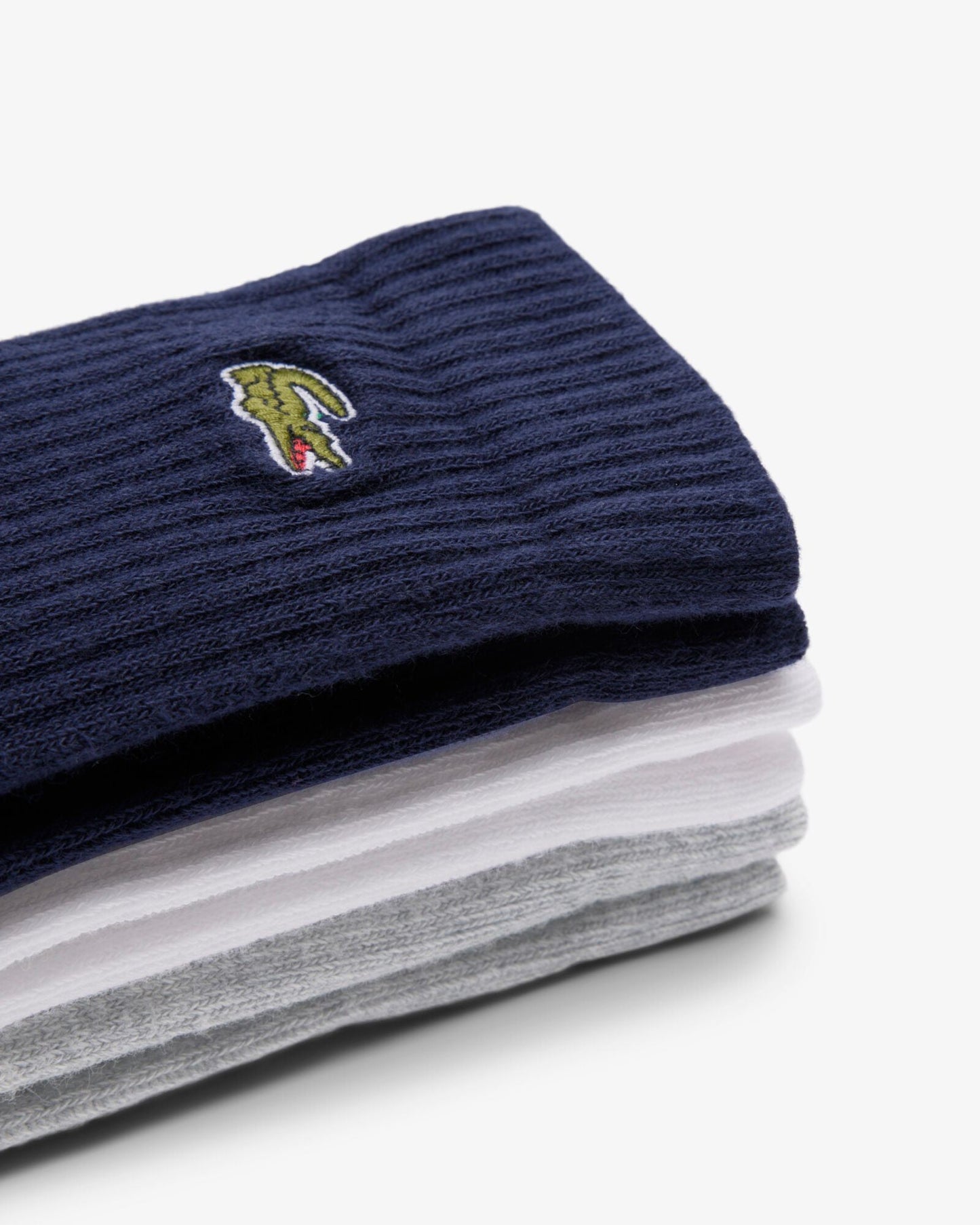 3 Pack Sport Mens High Cut Socks - Silver Chine/White-Navy Blue TYA