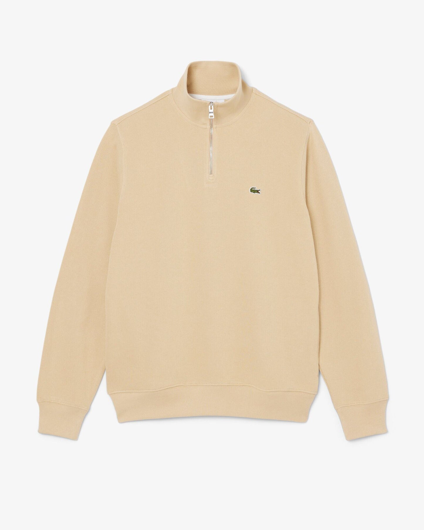 Zippered Stand-Up Collar Cotton Sweatshirt - Millet 8XF