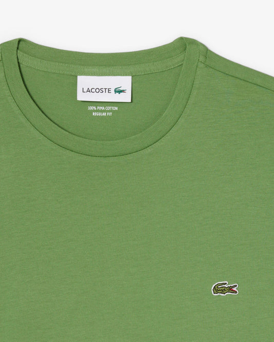 Mens Crew Neck Pima Cotton Jersey T-Shirt - Lamb's Lettuce 02M