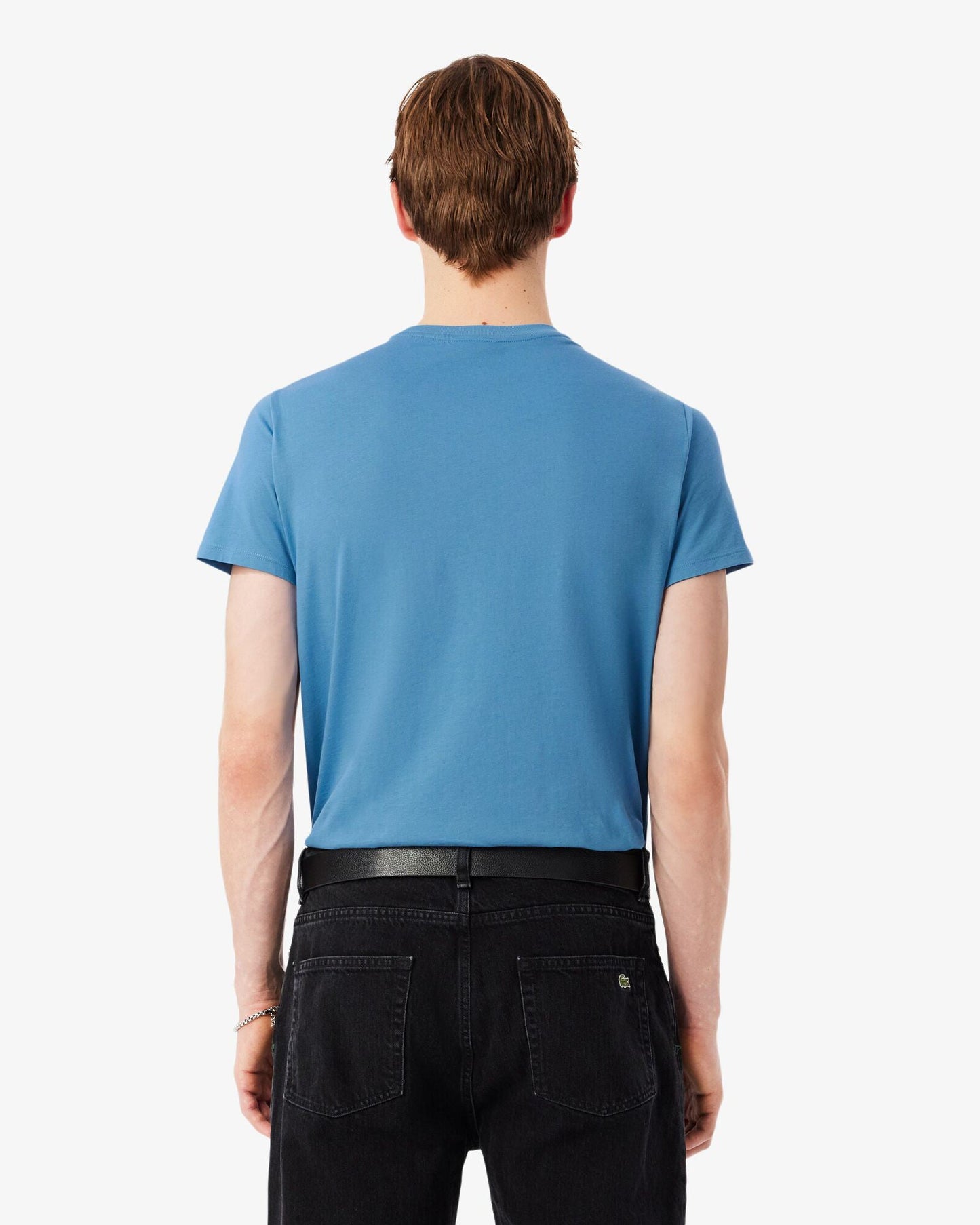 Mens Crew Neck Pima Cotton Jersey T-Shirt - Abyss Blue JBK