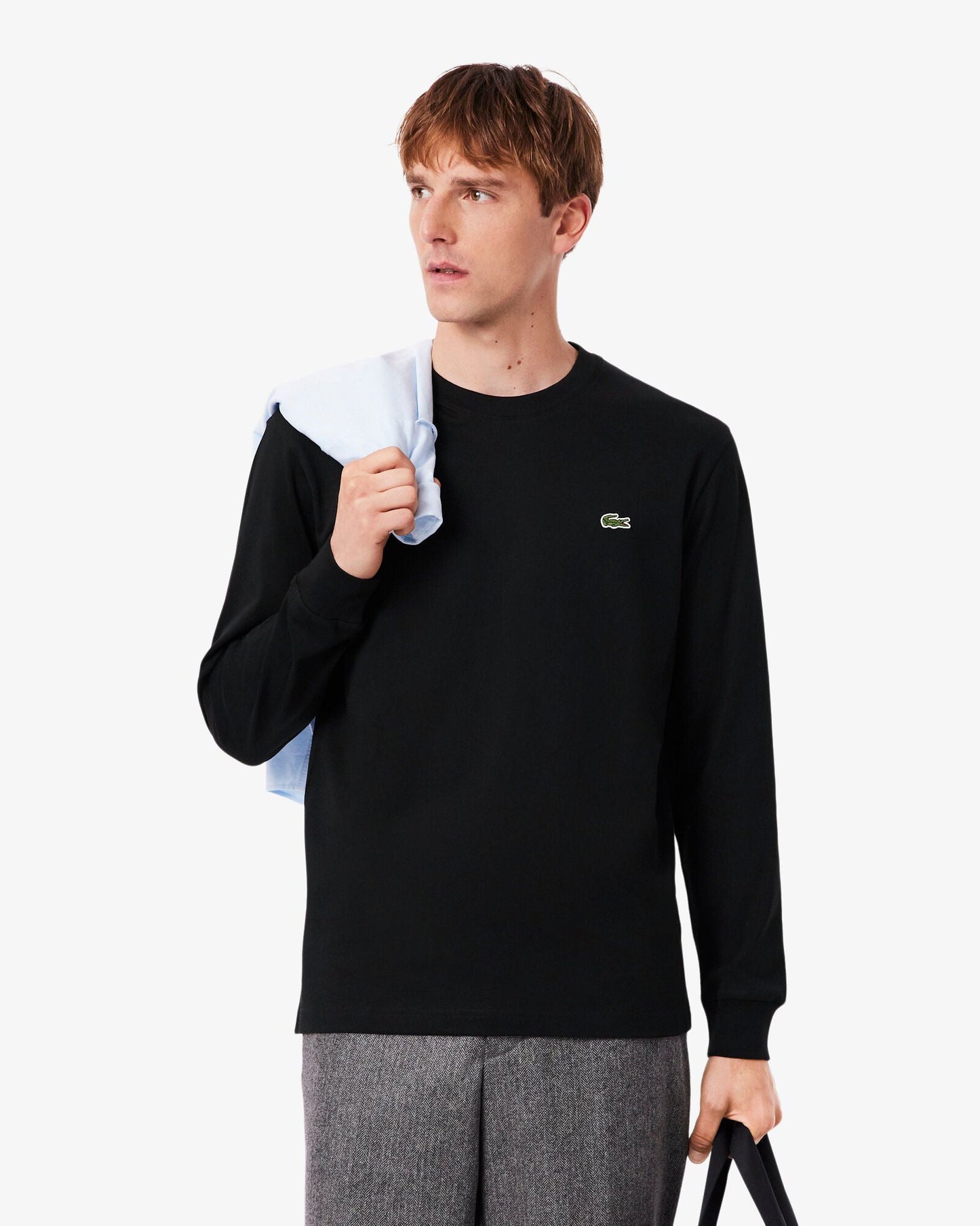 Long Sleeved Cotton Mens T-Shirt - Black 031