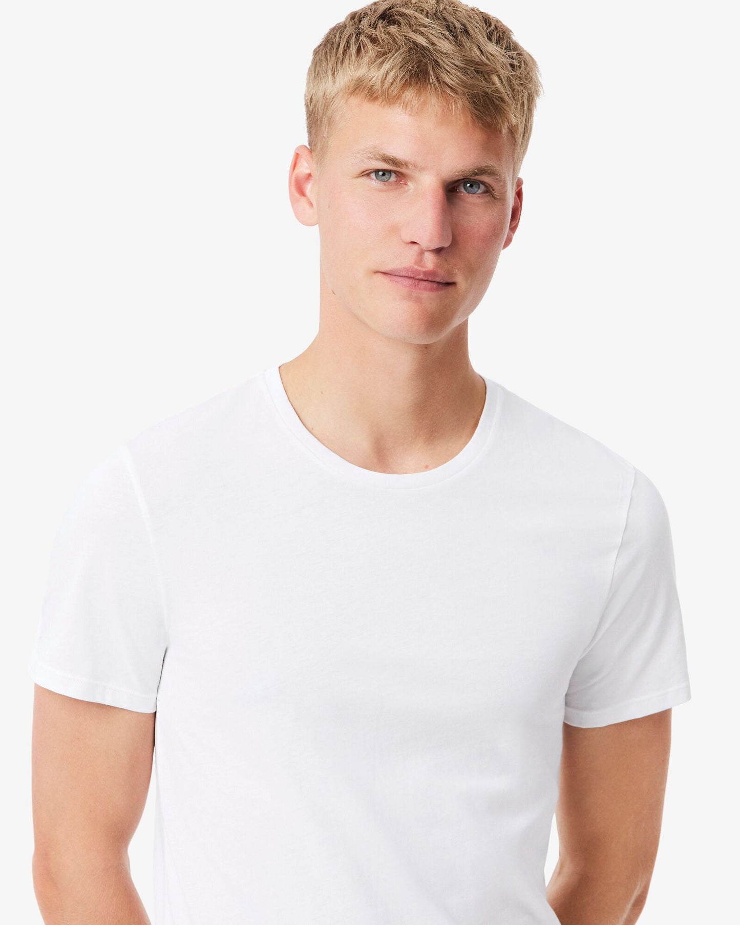 Mens 3-Pack Plain Mens T-Shirts - White 001