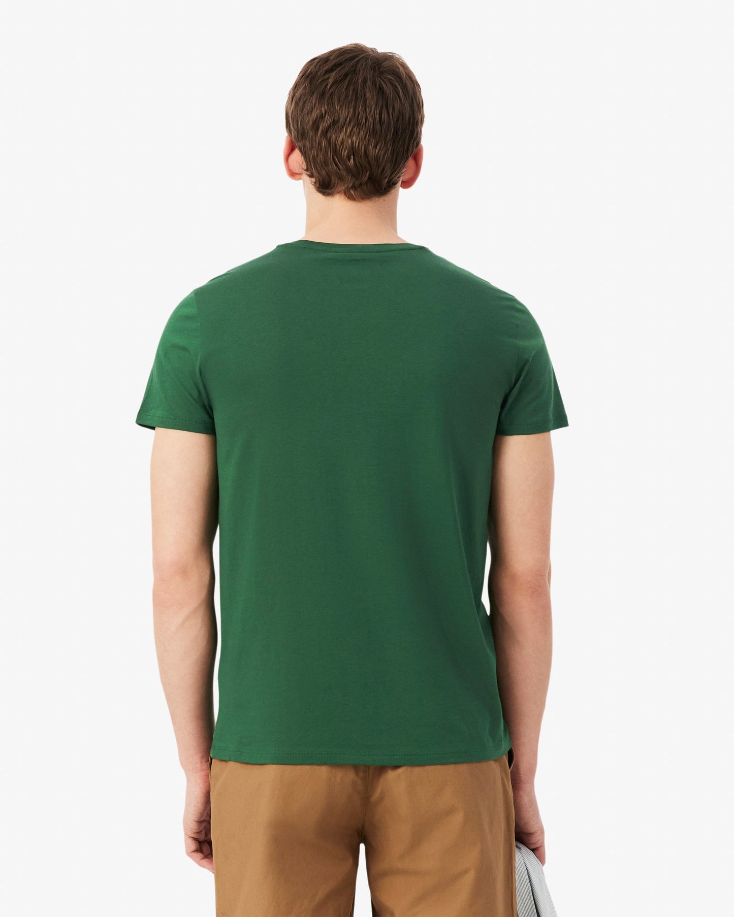 Mens Crew Neck Pima Cotton Jersey T-Shirt - Green 132