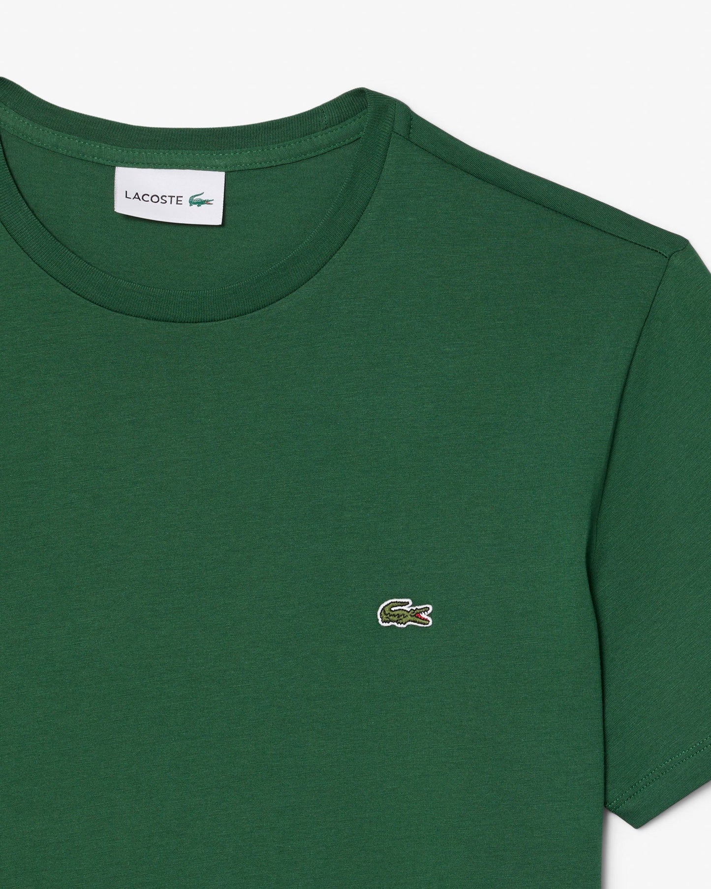 Mens Crew Neck Pima Cotton Jersey T-Shirt - Green 132