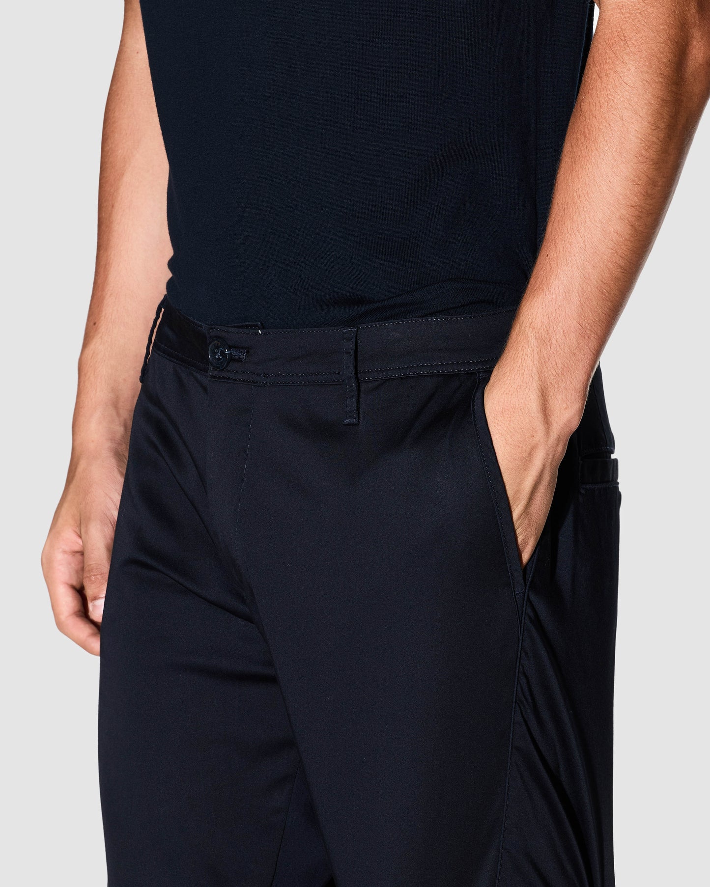 Mens Stretch Cotton Chinos - Deep Navy UB101