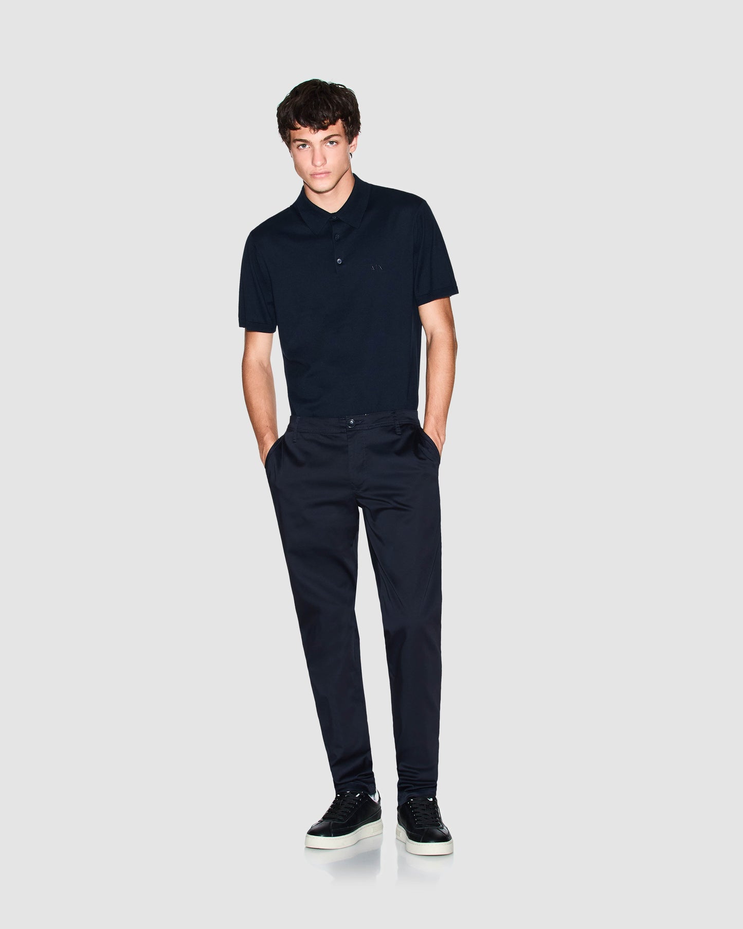 Mens Stretch Cotton Chinos - Deep Navy UB101