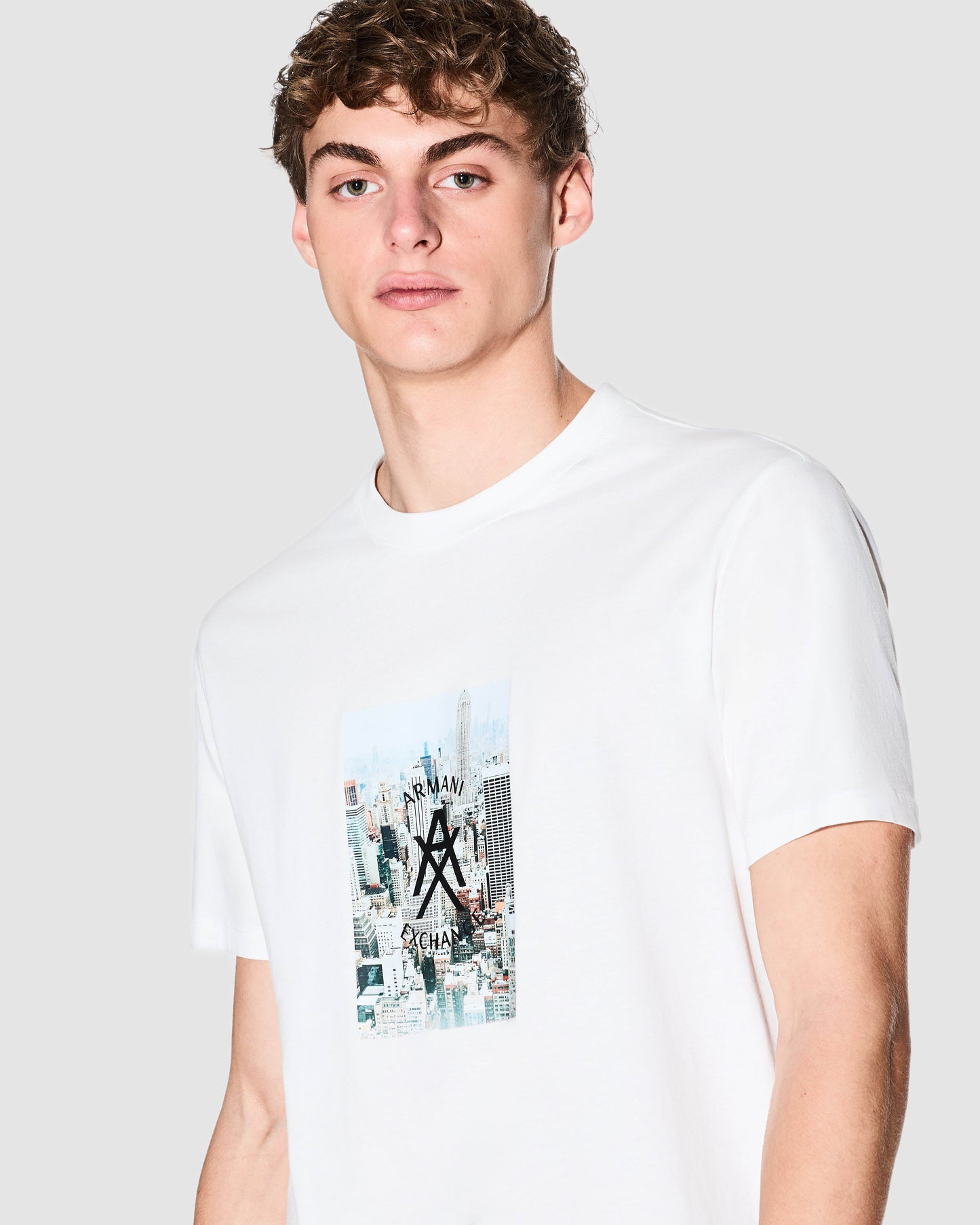 Mens Graphic Print T-Shirt - Off White U0009