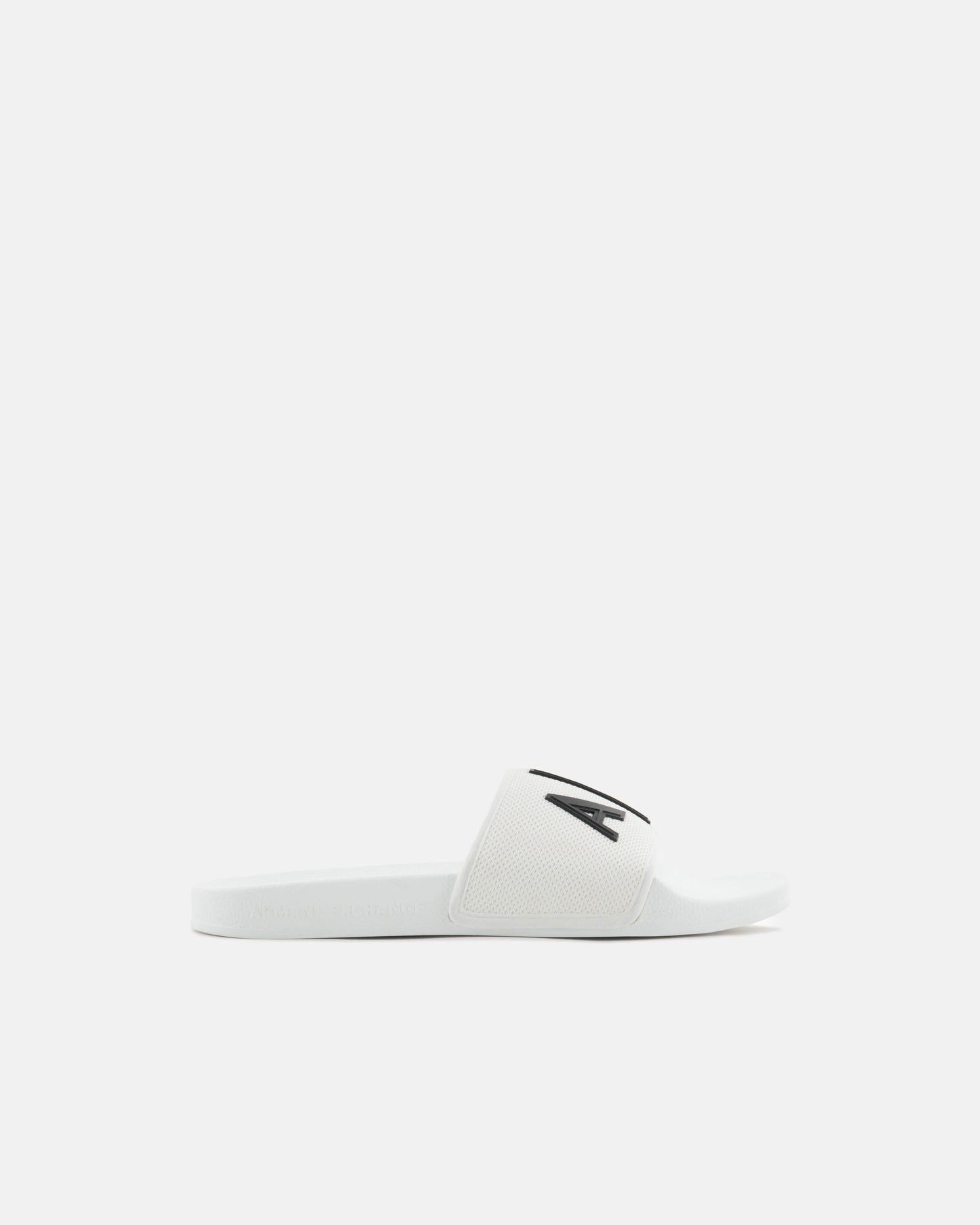 Mens A|X Logo Sliders - Optical White/Black K488