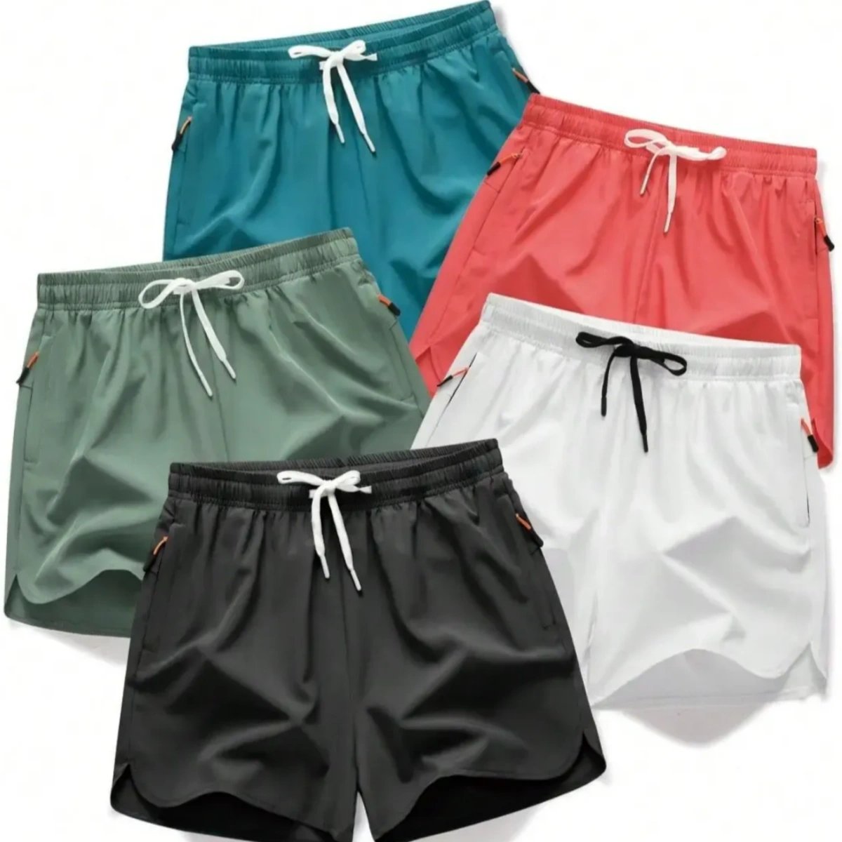 Men's  Running Shorts-Quick-Dry Athletic Gym Shorts (1 / 5 Pack)